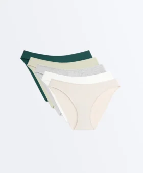 5 klassische U-Cut-Slips aus Baumwollripp