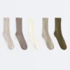 5 Paar klassische Socken aus Baumwollmischung