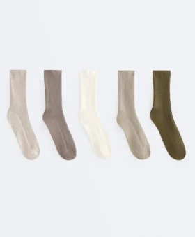 5 Paar klassische Socken aus Baumwollmischung 5 Paar klassische Socken aus Baumwollmischung