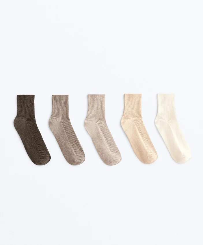 5 Paar Viertel-Socken mit Baumwolle 5 Paar Viertel-Socken mit Baumwolle
