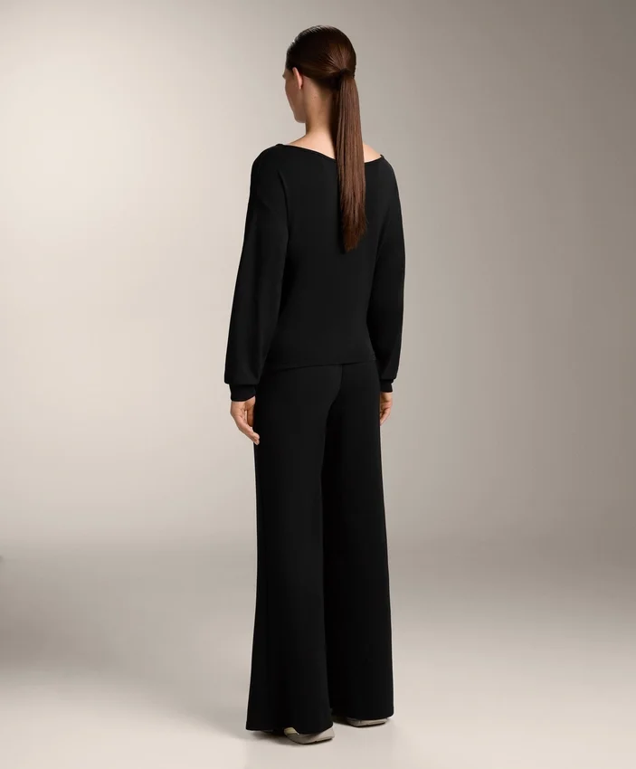 Ausgestellte Hose aus Soft Touch-Modal Ausgestellte Hose aus Soft Touch-Modal