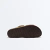 Badesandalen aus Spaltleder mit Schnalle Badesandalen aus Spaltleder mit Schnalle