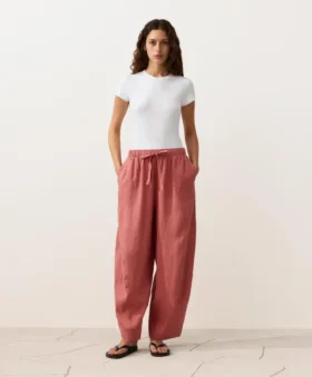 Ballonhose aus 100 % Leinen