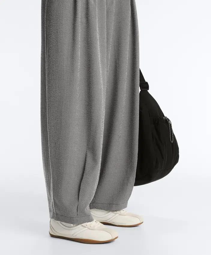 Ballonhose aus Lyocell-Mischgewebe mit Vichy-Karomuster Ballonhose aus Lyocell-Mischgewebe mit Vichy-Karomuster