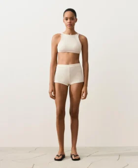 Bikini-Oberteil aus Häkelstoff mit Bubble-Textur