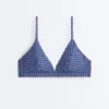 Bikinioberteil im Gingham-Muster