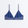Bikinioberteil im Gingham-Muster