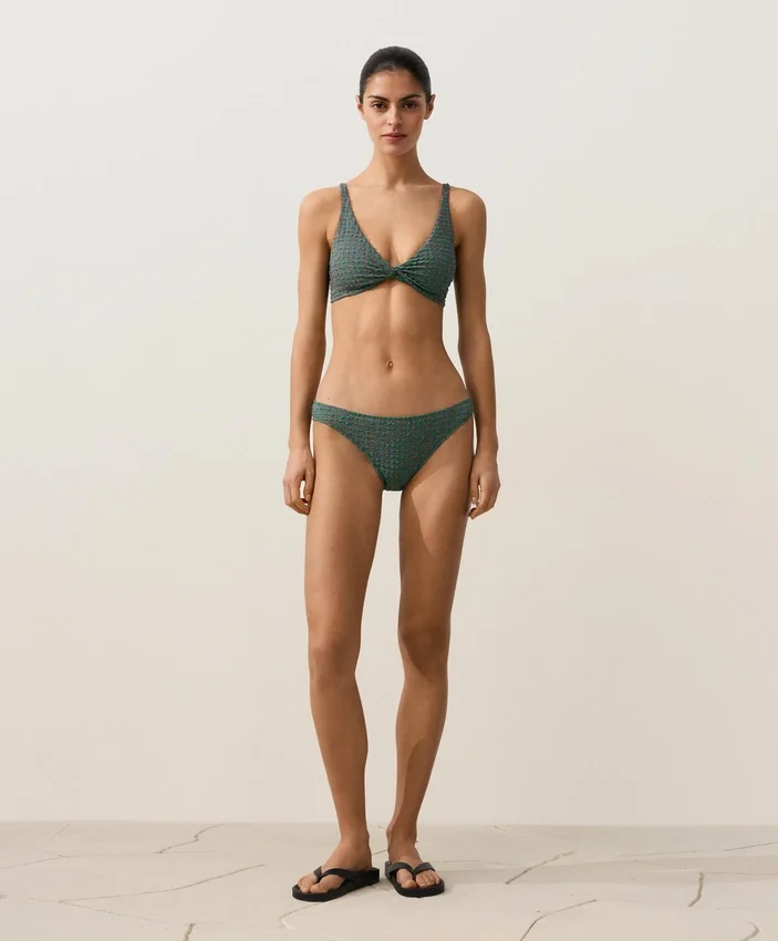 Bikinioberteil mit Gingham-Muster und Neckholder Bikinioberteil mit Gingham-Muster und Neckholder