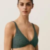 Bikinioberteil mit Gingham-Muster und Neckholder Bikinioberteil mit Gingham-Muster und Neckholder