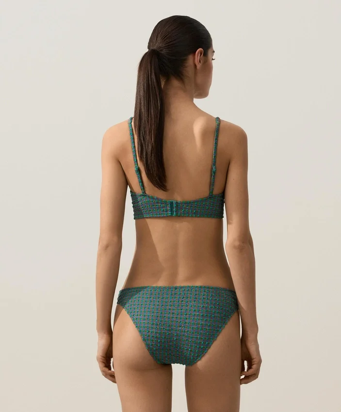 Bikinioberteil mit Gingham-Muster und Neckholder Bikinioberteil mit Gingham-Muster und Neckholder