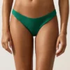 Bikinis mit mittlerer Bedeckung und U-Ausschnitt aus Piqué