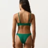 Bikinis mit mittlerer Bedeckung und U-Ausschnitt aus Piqué