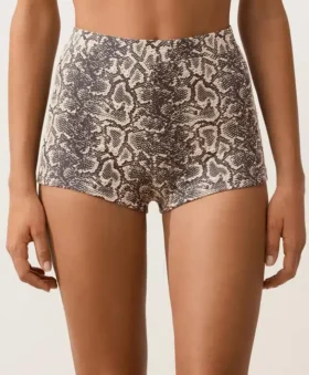 Bikinis mit Schlangenprint und hoher Taille