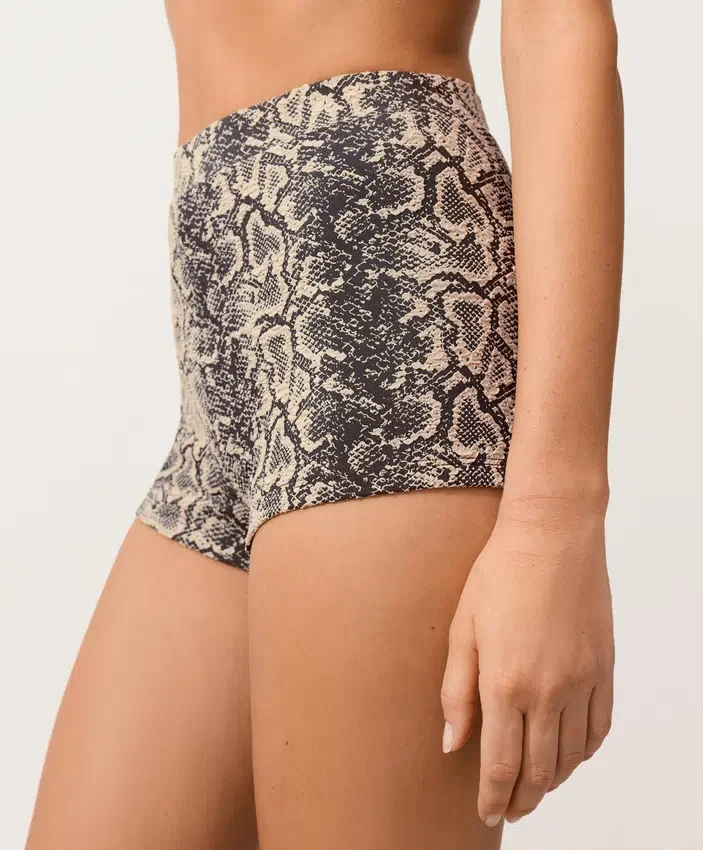 Bikinis mit Schlangenprint und hoher Taille Bikinis mit Schlangenprint und hoher Taille