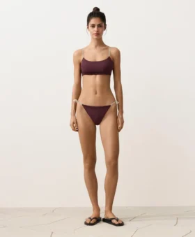 Bikinis-Slip mit Bindebändern und mittlerer Bedeckung