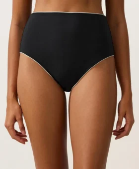 Bikinis-Slip mit hoher Taille und Paspelierung