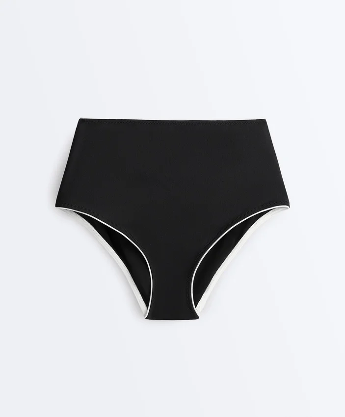 Bikinis-Slip mit hoher Taille und Paspelierung Bikinis-Slip mit hoher Taille und Paspelierung