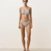 Bikinis-Slip mit mittlerer Bedeckung, U-Ausschnitt und Jacquard-Stoff mit Polka-Dot-Muster Bikinis-Slip mit mittlerer Bedeckung, U-Ausschnitt und Jacquard-Stoff mit Polka-Dot-Muster