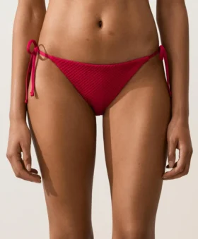 Bikinis-Slip mit mittlerer Bedeckung und Bindebändern
