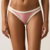 Bikinis-Slip mit U-Ausschnitt, mittlerer Bedeckung und Kontrastbesatz Bikinis-Slip mit U-Ausschnitt, mittlerer Bedeckung und Kontrastbesatz