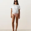 Bikinis-Slip mit U-Ausschnitt, mittlerer Bedeckung und Kontrastbesatz Bikinis-Slip mit U-Ausschnitt, mittlerer Bedeckung und Kontrastbesatz