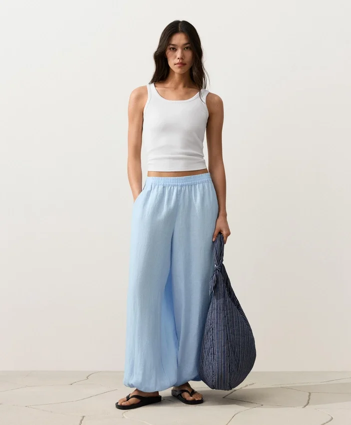Bloomer-Hose aus 100 % Leinen Bloomer-Hose aus 100 % Leinen
