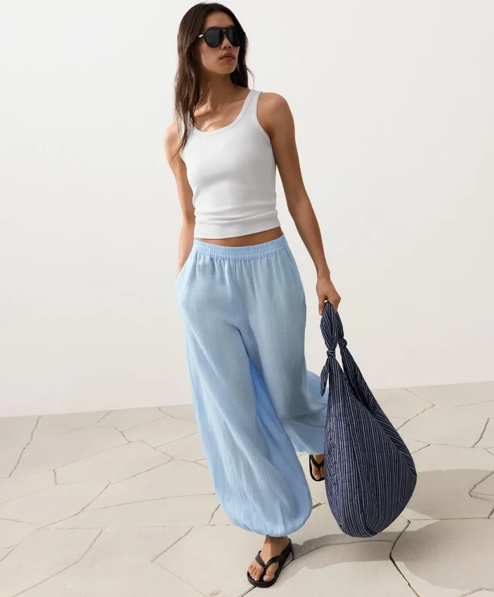 Bloomer-Hose aus 100 % Leinen Bloomer-Hose aus 100 % Leinen