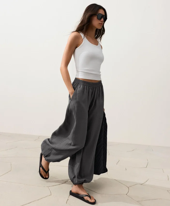 Bloomer-Hose aus 100 % Leinen Bloomer-Hose aus 100 % Leinen
