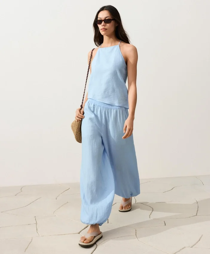 Bloomer-Hose aus 100 % Leinen Bloomer-Hose aus 100 % Leinen