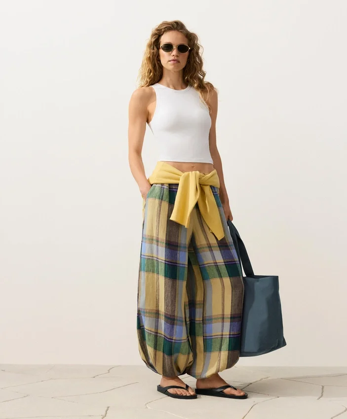 Bloomer-Hose aus 100 % Leinen Bloomer-Hose aus 100 % Leinen