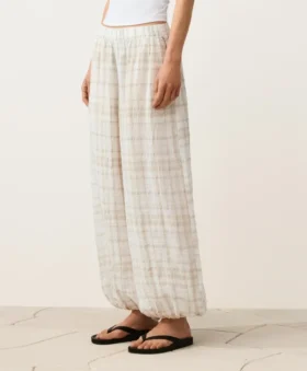 Bloomer-Hose aus Leinen- und Lyocell-Mischgewebe