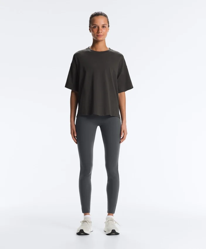 Boxy Kurzarm-T-Shirt aus Baumwollmischung Boxy Kurzarm-T-Shirt aus Baumwollmischung