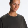 Boxy Kurzarm-T-Shirt aus Baumwollmischung Boxy Kurzarm-T-Shirt aus Baumwollmischung