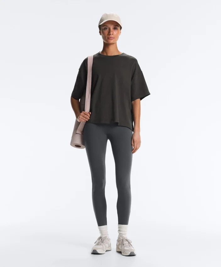 Boxy Kurzarm-T-Shirt aus Baumwollmischung Boxy Kurzarm-T-Shirt aus Baumwollmischung