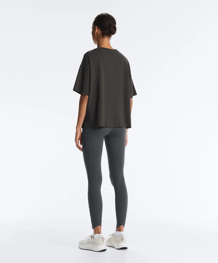 Boxy Kurzarm-T-Shirt aus Baumwollmischung Boxy Kurzarm-T-Shirt aus Baumwollmischung