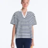 Boxy Kurzarm-T-Shirt aus Baumwollmischung mit Rollkragen Boxy Kurzarm-T-Shirt aus Baumwollmischung mit Rollkragen
