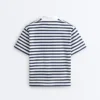 Boxy Kurzarm-T-Shirt aus Baumwollmischung mit Rollkragen Boxy Kurzarm-T-Shirt aus Baumwollmischung mit Rollkragen