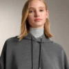 Boxy-Sweatshirt mit Kapuze aus gebürstetem Modal-Melange Boxy-Sweatshirt mit Kapuze aus gebürstetem Modal-Melange