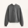 Boxy-Sweatshirt mit Kapuze aus gebürstetem Modal-Melange Boxy-Sweatshirt mit Kapuze aus gebürstetem Modal-Melange