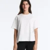 Boxy T-Shirt aus Baumwollmischung mit kurzen Ärmeln Boxy T-Shirt aus Baumwollmischung mit kurzen Ärmeln
