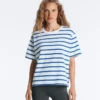 Boxy T-Shirt aus Baumwollmischung mit kurzen Ärmeln Boxy T-Shirt aus Baumwollmischung mit kurzen Ärmeln