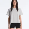 Boxy T-Shirt aus Baumwollmischung mit kurzen Ärmeln Boxy T-Shirt aus Baumwollmischung mit kurzen Ärmeln
