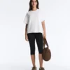 Boxy T-Shirt aus Baumwollmischung mit kurzen Ärmeln Boxy T-Shirt aus Baumwollmischung mit kurzen Ärmeln