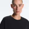 Boxy T-Shirt aus Baumwollmischung mit kurzen Ärmeln Boxy T-Shirt aus Baumwollmischung mit kurzen Ärmeln
