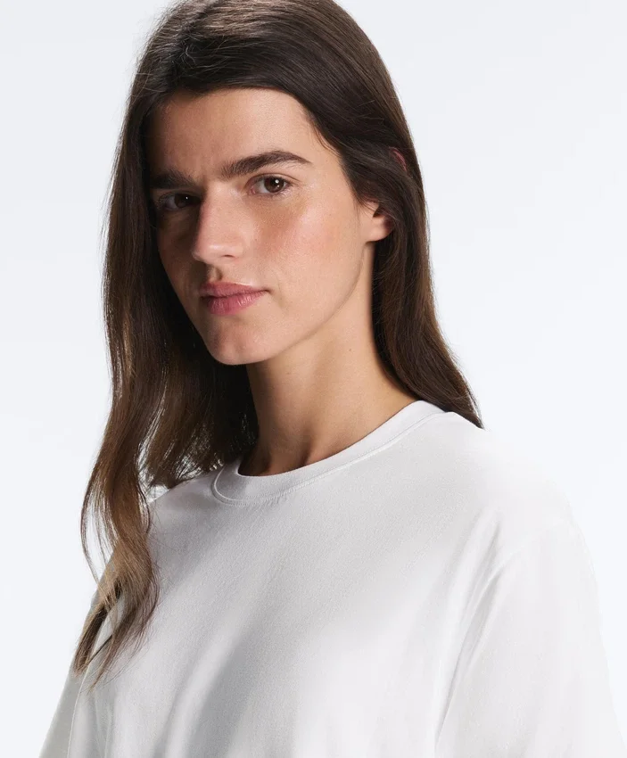 Boxy T-Shirt aus Baumwollmischung mit kurzen Ärmeln Boxy T-Shirt aus Baumwollmischung mit kurzen Ärmeln