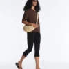 Boxy T-Shirt aus Baumwollmischung mit kurzen Ärmeln Boxy T-Shirt aus Baumwollmischung mit kurzen Ärmeln