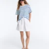 Boxy T-Shirt aus Baumwollmischung mit kurzen Ärmeln Boxy T-Shirt aus Baumwollmischung mit kurzen Ärmeln
