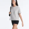 Boxy T-Shirt aus Baumwollmischung mit kurzen Ärmeln Boxy T-Shirt aus Baumwollmischung mit kurzen Ärmeln