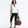 Boxy T-Shirt aus Baumwollmischung mit kurzen Ärmeln Boxy T-Shirt aus Baumwollmischung mit kurzen Ärmeln