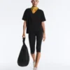 Boxy T-Shirt aus Baumwollmischung mit kurzen Ärmeln Boxy T-Shirt aus Baumwollmischung mit kurzen Ärmeln